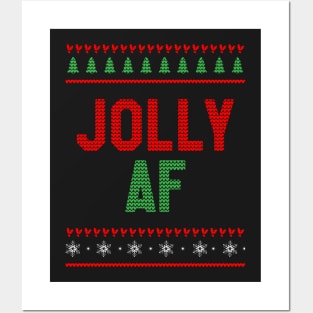 Jolly AF - Funny Christmas Posters and Art